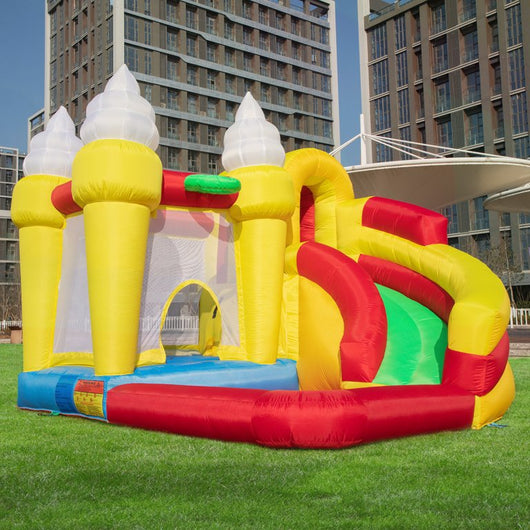 Tobbi Inflatable Bounce House Ice-cream Jumper Castle with Basketball Rim and Slide - Activity Center for Children**New in box**