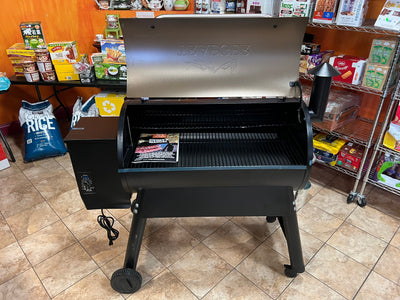 Traeger Pellet Grills Pro 34 Wood Pellet Grill and Smoker, Bronze- NEW AND ASSEMBLED, PELLET BOX IS DENTED FROM SHIPPING BUT STILL WORKS PERFECTLY FINE!!
