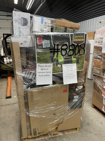 Jumbo huge liquidation pallet- over 7 ft tall ! Pallet number 8808
