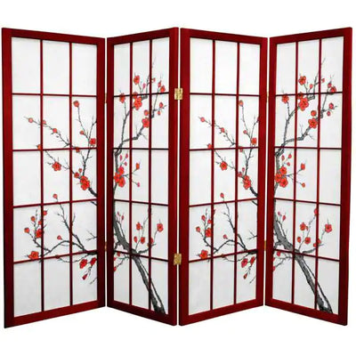 Oriental Furniture 4 ft. Rosewood 4-Panel Room Divider**New in Box**