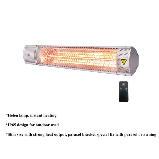 KAPAS 1500W Indoor/Outdoor Halogen Infrared Electric Space Heater, Wall Mounted, Remote Control!  -Brand new in the box