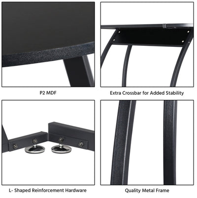 Yaheetech L-Shaped Corner Computer Desk Writing Table for Office Home, Wood Large 3-Piece PC Laptop Table Workstation, Black- NEW IN BOX!!!!