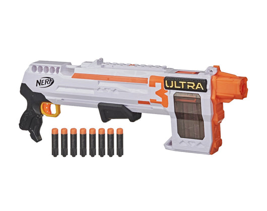 Nerf Ultra Three Blaster, Pump-Action, 8-Dart Internal Clip, 8 Nerf Ultra Darts (new in the box)