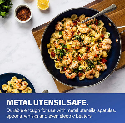Granitestone Blue 20 Piece Pots and Pans Set, Complete Cookware & Bakeware Set with Ultra Nonstick Durable Mineral & Diamond Surface, Stainless Stay Cool Handles Oven & Dishwasher Safe, 100% PFOA Free- new in box