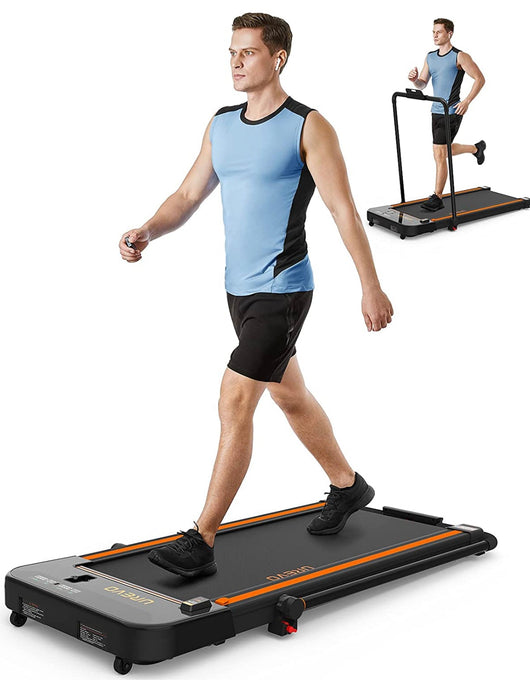 UREVO 2 in 1 Under Desk Treadmill, 2.5HP Folding Electric Treadmill Walking Jogging Machine for Home Office with Remote Control!  -Brand new out of the box (Brand new but remote is missing back battery cover)