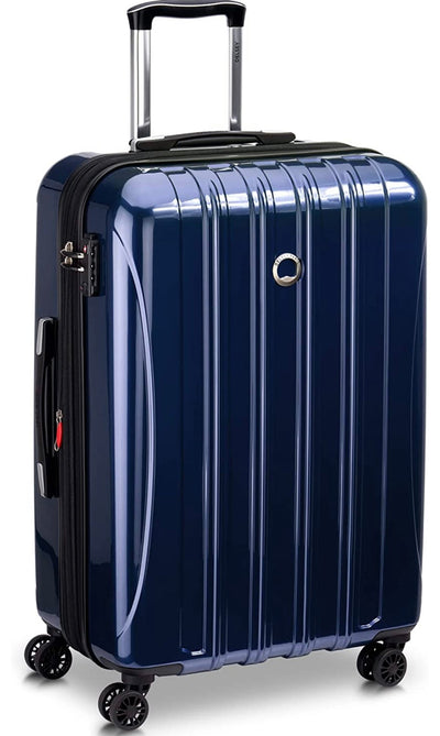 DELSEY Paris Helium Aero Hardside Expandable Luggage with Spinner Wheels, Blue Cobalt, Checked-Medium 25 Inch- NEW OUT OF BOX!!!!