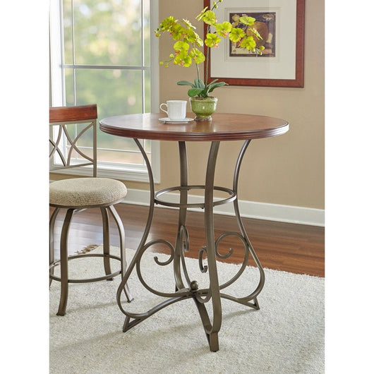 Powell Hamilton Metal Pub Table, Cherry**New in Box**