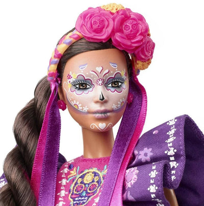 Barbie 2022 Día De Muertos Doll in Ruffled Dress and Calavera Face Paint- NEW IN BOX!!!!