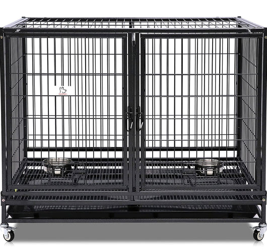 Stackable cage, 109 cm, with feed doors and additional separator or tray!  -Brand new in the box