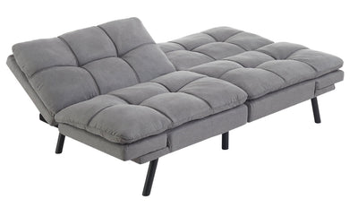 Mainstays Memory Foam Futon, Gray Faux Suede!! NEW IN BOX!!
