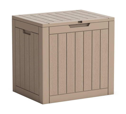 LACOO 32 Gallon Resin and Plastic Deck Box, Light Brown- NEW AND ASSEMBLED!!!!