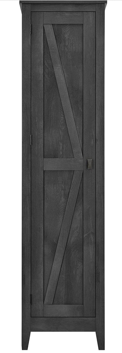 Ameriwood Home Farmington Wide Storage Cabinet, 18", Rustic Gray!! NEW IN BOX(ONE CORNER MINOR CHIP)!!