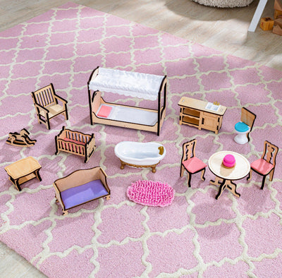 KidKraft Charlotte Classic Wooden Dollhouse with 14 accessories!! NEW IN BOX!!!