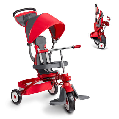 Radio Flyer Deluxe EZ Fold 4-in-1 Stroll 'N Trike, Red**New in box**