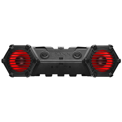 BOSS Audio Systems ATV95LRGB ATV UTV Weatherproof Sound System - 8 Inch Speakers, 1.5 Inch Tweeters, Amplified, Bluetooth Remote, LED Light Bar, Storage Compartment, Easy Installation for 12V Vehicles**New in box**