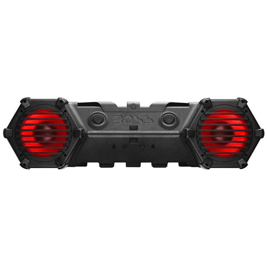 BOSS Audio Systems ATV95LRGB ATV UTV Weatherproof Sound System - 8 Inch Speakers, 1.5 Inch Tweeters, Amplified, Bluetooth Remote, LED Light Bar, Storage Compartment, Easy Installation for 12V Vehicles**New in box**