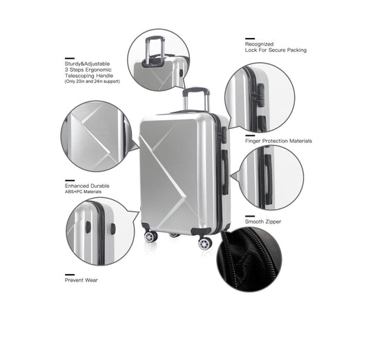 3Pc Silver Luggage Set (new out of the box)