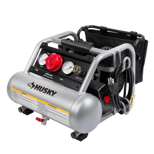 Husky 1 Gal. Portable Electric-Powered Silent Air Compressor- new - no box