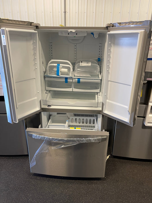 Whirlpool  25.2-cu ft French Door Refrigerator with Ice Maker (Fingerprint Resistant Stainless Steel) ENERGY STAR- new - scratch and dent unit