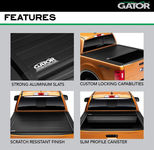 Gator Recoil Retractable Truck Bed Tonneau Cover | G30481 | Fits 2019 - 2023 Chevy/GMC Silverado/Sierra 1500, works w/ MultiPro/Flex tailgate (Will not fit Carbon Pro Bed) 5' 10" Bed (70")- NEW! PLEASE READ DESCRIPTION!
