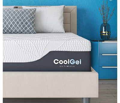 Classic Brands Cool Gel Chill Memory Foam 14-Inch Mattress with 2 BONUS Pillows |CertiPUR-US Certified |Bed-in-a-Box, Queen- new in box