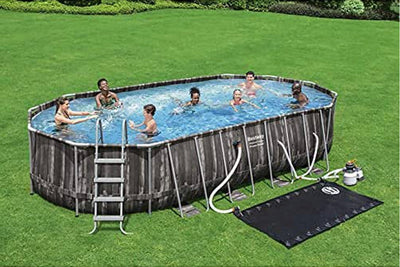 Bestway Swimming pool Power Steel 22’ x 12’ x 48’’ Above Ground Oval Pool Set!! NEW IN BOX!!