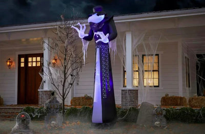 12 ft. Short Circuit Victorian Reaper Halloween Inflatable with Lightshow Projection- NEW!!!