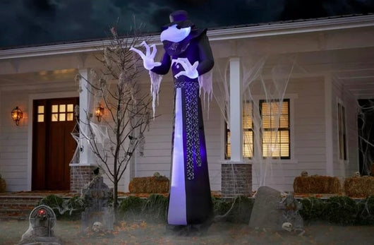 12 ft. Short Circuit Victorian Reaper Halloween Inflatable with Lightshow Projection- NEW!!!
