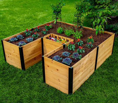 Vita Mezza 6’x6’ Keyhole Garden Bed, Cedar Wood!! NEW IN BOXES(2)!!