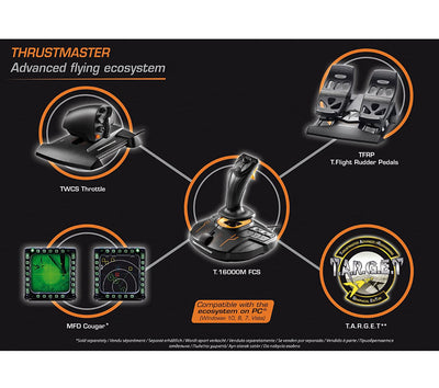 Thrustmaster T16000M FCS Flight Pack - Flight Stick, Throttle and Flight Pedals (Windows)- NEW IN BOX!!!