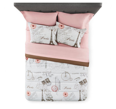 Mainstays Queen Paris Print Bed In A Bag Bedding (new in the bag)