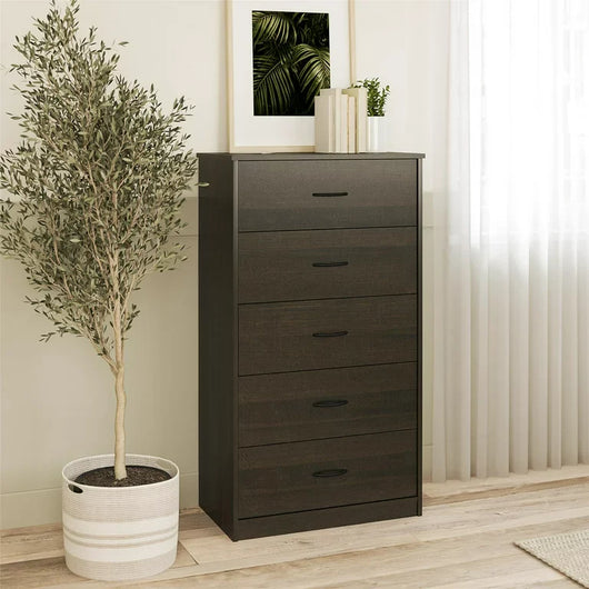 Mainstays Classic 5 Drawer Dresser, Espresso**New in box**