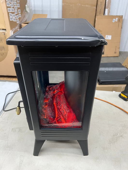 Kismile 3D Infrared Electric Fireplace Stove, Freestanding Fireplace Heater With Realistic Flame Effects (16.3 inch)- NEW OUT OF BOX!!! (Minor dent from shipping but works like new!)