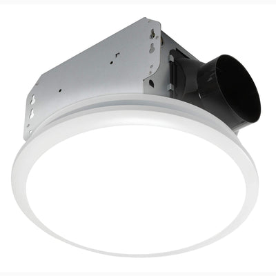 Homewerks 7141-110 Bathroom Fan Integrated LED Light Ceiling Mount Exhaust Ventilation 2.0 Sones 110 CFM, White**New in box**