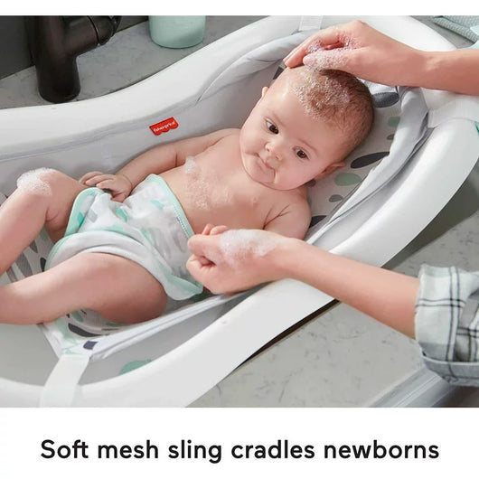 Fisher-Price GPW85-9665 4-in-1 Sling 'n Seat Bath Tub Climbing Leaves (White)- **New in box**