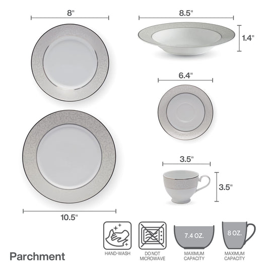 Mikasa 5224232 40-Piece Dinnerware Set, Parchment**New in box**