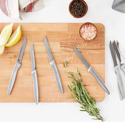 HENCKELS Steak Knife Set of 8, Stainless Steel Knife Set, Silver!! NEW IN BOX!!