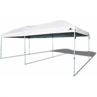 Ozark Trail 20' x 10' Straight Leg (200 Sq. ft Coverage), White, Outdoor Easy Pop up Canopy! NEW!