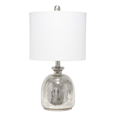 Elegant Designs LT3335-MUR Textured Glass Table Lamp, Mercury**New in box**