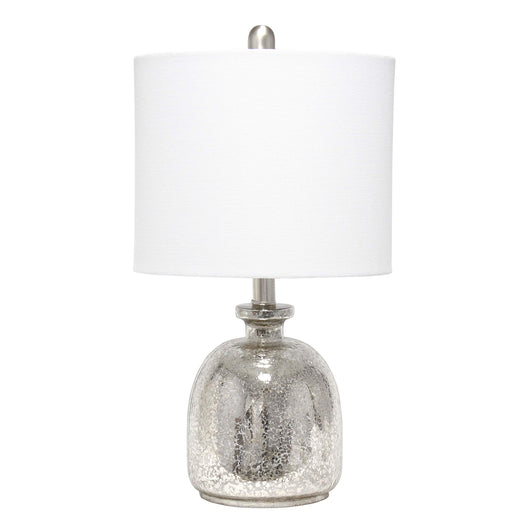Elegant Designs LT3335-MUR Textured Glass Table Lamp, Mercury**New in box**