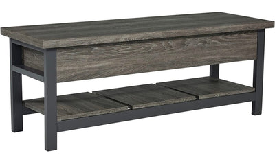 Signature Design by Ashley Rhyson Rustic Farmhouse Storage Bench, Brown!! NEW IN BOX!!