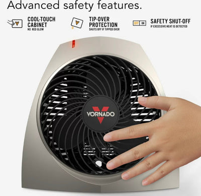 Vornado VH200 Personal Space Heater With Vortex Circulation Technology, Champagne- NEW OUT OF BOX!!!