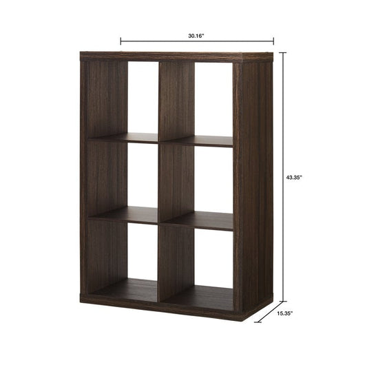 Better Homes & Gardens 6-Cube Storage Organizer, Tobacco Oak**New in Box**