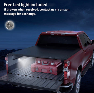 oEdRo Soft Tri-Fold Truck Bed Tonneau Cover Compatible with 2009-2023 Dodge Ram 1500 (Inclu. Classic & New), Fleetside 5.6 Ft Bed w/o Ram Box!! NEW IN BOX!!