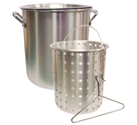 Camp Chef 3 Piece 24 Qt Aluminum Fry and Steam Pot Set, with Pot, Basket, and Basket Removal Hook- NEW IN BOX!!!