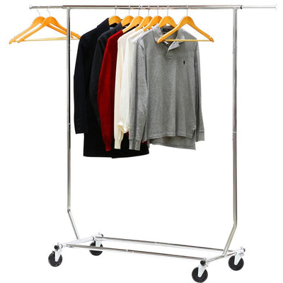 Simple Houseware Supreme Commercial Grade Clothing Garment Rack, 51 to 75 inches Extensible Rod, Chrome!