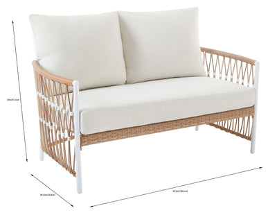 Better Homes & Gardens Lilah Outdoor Wicker 4-Piece Stationary Conversation Set, Off-White!! NEW IN BOX!!