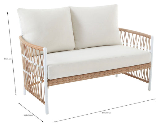 Better Homes & Gardens Lilah Outdoor Wicker 4-Piece Stationary Conversation Set, Off-White!! NEW IN BOX!!
