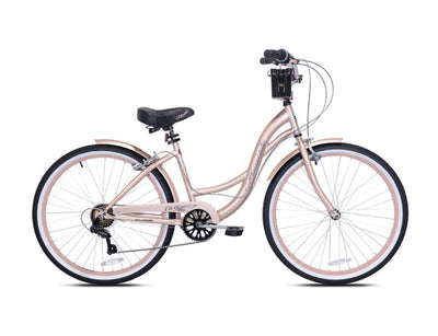 Kent 26 In. Bayside Women's Cruiser Bike, Rose Gold- NEW AND ASSEMBLED!!! (some spokes on both rims are out of adjustment but bike still rides fine!!)