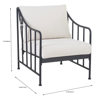 Better Homes & Garden Aubrey 3-Piece Stationary Conversation Set, Cream!! NEW IN BOX!!
